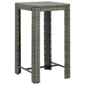 High table for garden synthetic rattan gray 60.5x60.5x110.5 cm by vidaXL, Garden tables - Ref: Foro24-45872, Price: 105,99 €,...