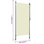 Cream-colored outdoor roller blind 100x270 cm by , Blinds and blinds - Ref: Foro24-145939, Price: 58,30 €, Discount: %