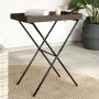 Table with folding tray made of synthetic brown rattan 65x40x75 cm by , Garden tables - Ref: Foro24-365128, Price: 46,43 €, D...