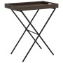 Table with folding tray made of synthetic brown rattan 65x40x75 cm by , Garden tables - Ref: Foro24-365128, Price: 46,43 €, D...