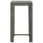 Hochtisch für den Garten, synthetisches Rattan, grau, 60,5 x 60,5 x 110,5 cm von vidaXL, Gartentische - Ref: Foro24-45872, Pr...