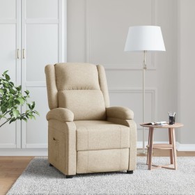 Sillón reclinable de tela crema de , Sillones - Ref: Foro24-348434, Precio: 266,99 €, Descuento: %