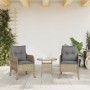 Garden armchairs with cushions 2 units synthetic rattan beige mix by , Garden chairs - Ref: Foro24-365149, Price: 201,20 €, D...