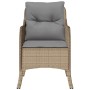 Garden armchairs with cushions 2 units synthetic rattan beige mix by , Garden chairs - Ref: Foro24-365149, Price: 201,20 €, D...