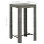 High table for garden synthetic rattan gray 60.5x60.5x110.5 cm by vidaXL, Garden tables - Ref: Foro24-45872, Price: 105,34 €,...