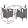 5-piece garden furniture set with black synthetic rattan cushions by , Garden sets - Ref: Foro24-3211914, Price: 412,37 €, Di...