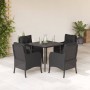 5-piece garden furniture set with black synthetic rattan cushions by , Garden sets - Ref: Foro24-3211921, Price: 450,35 €, Di...