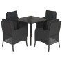 Set de muebles jardín 5 pzas con cojines ratán sintético negro de , Conjuntos de jardín - Ref: Foro24-3211928, Precio: 429,82...