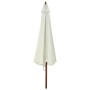 Sombrilla de jardín con palo de madera blanco arena 330 cm de vidaXL, Sombrillas - Ref: Foro24-47212, Precio: 177,42 €, Descu...