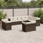 Set of garden sofas and cushions 12 pieces synthetic brown rattan by , Garden sets - Ref: Foro24-3250372, Price: 880,03 €, Di...