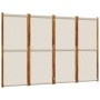 Light gray 4-panel room divider screen 280x180 cm by , Room dividers - Ref: Foro24-4003356, Price: 126,22 €, Discount: %