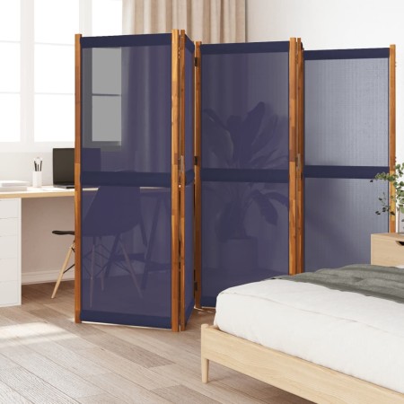 Dark blue 5-panel room divider screen 350x180 cm by , Room dividers - Ref: Foro24-4003361, Price: 153,55 €, Discount: %