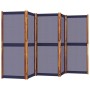 Biombo divisor de 5 paneles azul oscuro 350x180 cm de , Divisores de ambientes - Ref: Foro24-4003361, Precio: 153,55 €, Descu...