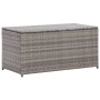 Gray synthetic rattan garden storage box 100x50x50 cm by vidaXL, Outdoor storage boxes - Ref: Foro24-46473, Price: 131,99 €, ...