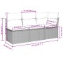 Garden sofa with cushions, 3 seats, synthetic brown rattan by , Outdoor sofas - Ref: Foro24-366218, Price: 203,91 €, Discount: %