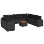 11-teiliges Gartensofa-Set und schwarze synthetische Rattankissen von , Gartensets - Ref: Foro24-3257847, Preis: 802,05 €, Ra...