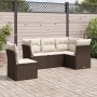 5-teiliges Garten-Esszimmerset und Kissen Kunstrattan braun von , Gartensets - Ref: Foro24-3249482, Preis: 372,74 €, Rabatt: %