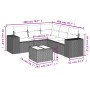 6-piece garden sofa set with black synthetic rattan cushions by , Garden sets - Ref: Foro24-3254892, Price: 461,72 €, Discoun...