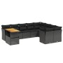 Set Gartensofas 10 Stück Kissen synthetisches Rattan schwarz von , Gartensets - Ref: Foro24-3271013, Preis: 647,29 €, Rabatt: %