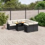 Set aus 8-teiligen Gartensofas und Kissen Kunstrattan schwarz von , Gartensets - Ref: Foro24-3271238, Preis: 637,68 €, Rabatt: %