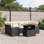 7-teiliges Garten-Esszimmerset und Kissen synthetisches Rattan schwarz von , Gartensets - Ref: Foro24-3271210, Preis: 489,64 ...