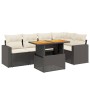 Set aus 6-teiligen Gartensofas und Kissen Kunstrattan schwarz von , Gartensets - Ref: Foro24-3271301, Preis: 434,97 €, Rabatt: %