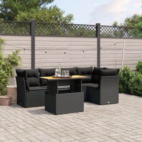 5-teiliges Gartenmöbel-Set und Kissen aus synthetischem Rattan schwarz von , Gartensets - Ref: Foro24-3270817, Preis: 398,91 ...