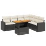 Set de comedor de jardín 7 pzas y cojines ratán sintético negro de , Conjuntos de jardín - Ref: Foro24-3271329, Precio: 516,0...