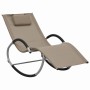 Lounger with taupe textilene pillow by vidaXL, Loungers - Ref: Foro24-47790, Price: 89,99 €, Discount: %