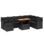 Set aus 8-teiligen Gartensofas und Kissen Kunstrattan schwarz von , Gartensets - Ref: Foro24-3270971, Preis: 570,44 €, Rabatt: %