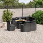 Set aus 8-teiligen Gartensofas und Kissen Kunstrattan schwarz von , Gartensets - Ref: Foro24-3271405, Preis: 598,99 €, Rabatt: %