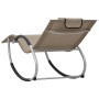 Lounger with taupe textilene pillow by vidaXL, Loungers - Ref: Foro24-47790, Price: 89,99 €, Discount: %