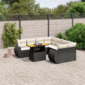 8-piece garden sofa set and black synthetic rattan cushions by , Garden sets - Ref: Foro24-3272120, Price: 635,58 €, Discount: %