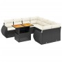 8-teiliges Gartensofa-Set und schwarze synthetische Rattankissen von , Gartensets - Ref: Foro24-3272120, Preis: 622,87 €, Rab...