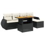 6-piece garden sofa set and black synthetic rattan cushions by , Garden sets - Ref: Foro24-3272169, Price: 417,67 €, Discount: %