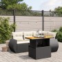 5-teiliges Gartenmöbel-Set und Kissen aus synthetischem Rattan schwarz von , Gartensets - Ref: Foro24-3272176, Preis: 412,36 ...