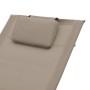 Lounger with taupe textilene pillow by vidaXL, Loungers - Ref: Foro24-47790, Price: 89,99 €, Discount: %