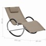 Lounger with taupe textilene pillow by vidaXL, Loungers - Ref: Foro24-47790, Price: 89,99 €, Discount: %