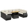 Gartensofa-Set 10-teilig mit schwarzen synthetischen Rattankissen von , Gartensets - Ref: Foro24-3272337, Preis: 683,24 €, Ra...