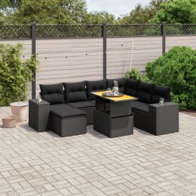 8-piece garden sofa set with black synthetic rattan cushions by , Garden sets - Ref: Foro24-3272749, Price: 576,26 €, Discoun...