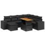 Set aus 8-teiligen Gartensofas und Kissen Kunstrattan schwarz von , Gartensets - Ref: Foro24-3272749, Preis: 567,82 €, Rabatt: %