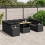 Set de sofás de jardín 10 pzas cojines ratán sintético negro de , Conjuntos de jardín - Ref: Foro24-3272777, Precio: 691,08 €...