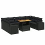 Set Gartensofas 10 Stück Kissen synthetisches Rattan schwarz von , Gartensets - Ref: Foro24-3272777, Preis: 691,08 €, Rabatt: %