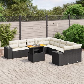 Garden sofa set 11 pieces and black synthetic rattan cushions by , Garden sets - Ref: Foro24-3272827, Price: 769,87 €, Discou...