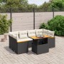 7-teiliges Garten-Essset und schwarze Kissen aus synthetischem Rattan von , Gartensets - Ref: Foro24-3272974, Preis: 482,05 €...