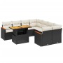 Set aus 8-teiligen Gartensofas und Kissen Kunstrattan schwarz von , Gartensets - Ref: Foro24-3273002, Preis: 591,62 €, Rabatt: %