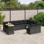 Set Gartensofas 10 Stück Kissen synthetisches Rattan schwarz von , Gartensets - Ref: Foro24-3271916, Preis: 652,17 €, Rabatt: %