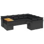 Set de sofás de jardín 10 pzas cojines ratán sintético negro de , Conjuntos de jardín - Ref: Foro24-3271916, Precio: 652,17 €...