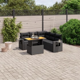 6-piece garden sofa set with black synthetic rattan cushions by , Garden sets - Ref: Foro24-3271748, Price: 431,90 €, Discoun...