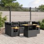 7-teiliges Garten-Esszimmerset und Kissen synthetisches Rattan schwarz von , Gartensets - Ref: Foro24-3271650, Preis: 494,04 ...